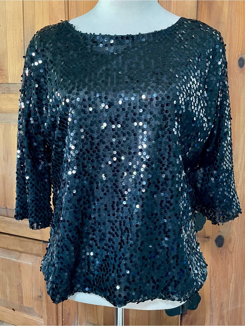 Black Sequin Women’s Top